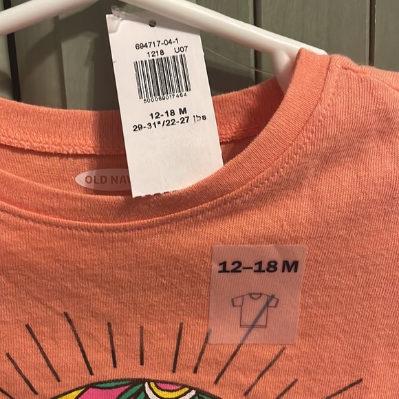 Old Navy Rise & Shine 12-18 Month Floral Top - Picture 2 of 3